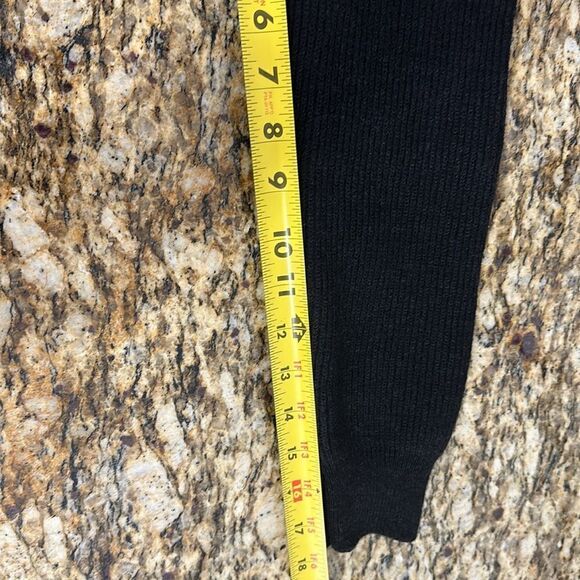 Missouri Italian Black Wool Blend High Neck Pullover Sweater Size L - Picture 9 of 10